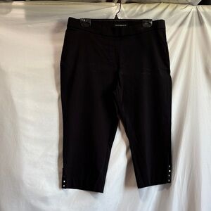 Counterparts Black Capris with Button Details LL181